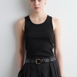 COS Black Ribbed Tank Top